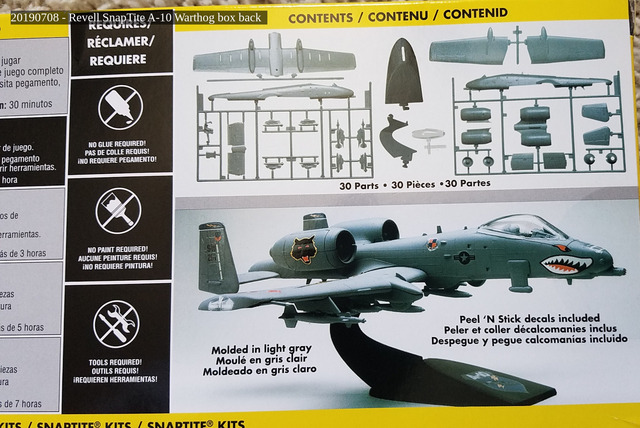 Revell SnapTite A-10 Warthog box back