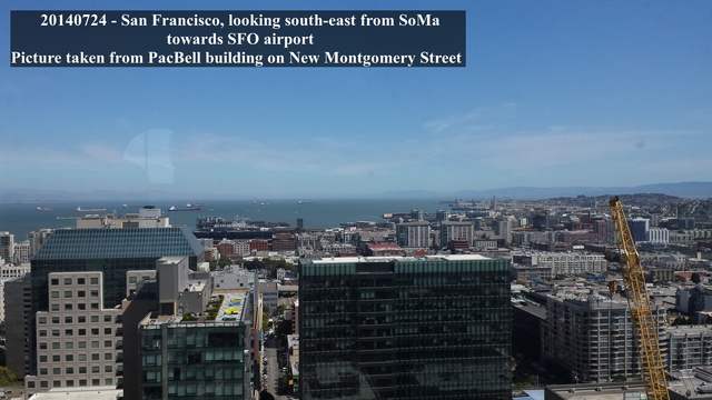 San Francisco, looking south-east from SoMa towards SFO airport